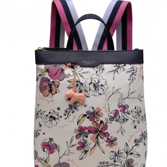 RADLEY LONDON SKETCHY FLORAL MEDIUM ZIP-TOP BACKPA - Picture 2 of 13